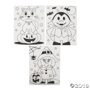 Color Your Own Halloween Glitter Posters (24 Piece(s))