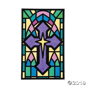 Color Your Own Cross Fuzzy Pictures (Makes 12)