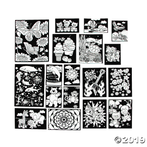 Color Your Own Fuzzy Poster Assortment (24 Piece(s))