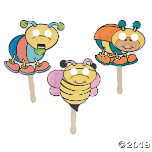 Color Your Own Bug Stick Masks (Per Dozen)