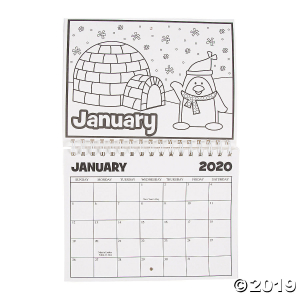 2020 Color Your Own Calendar (1 Piece(s))