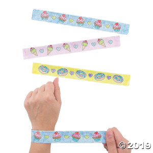 Color Your Own Sweet Treats Slap Bracelets (48 Piece(s))
