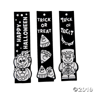 Color Your Own Halloween Fuzzy Bookmarks (Makes 12)