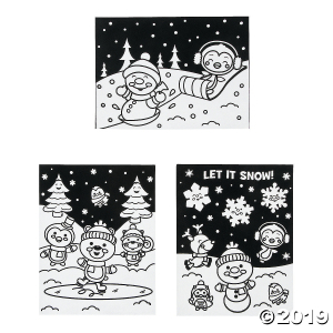 Color Your Own Fuzzy Winter Posters (24 Piece(s))