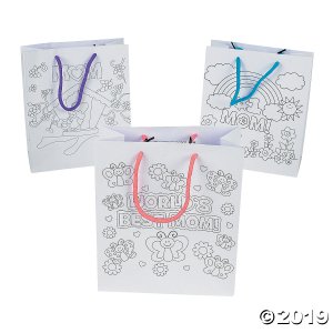 Color Your Own Mom Gift Bags (Per Dozen)