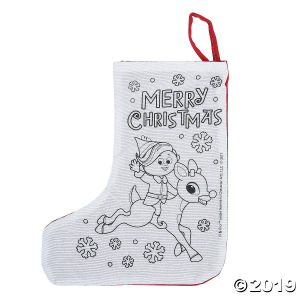 Color Your Own Rudolph the Red-Nosed Reindeer® Christmas Stockings (Per Dozen)
