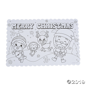 Color Your Own Christmas Placemats (Per Dozen)