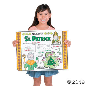 Color Your Own "All About St. Patrick" Posters (30 Piece(s))