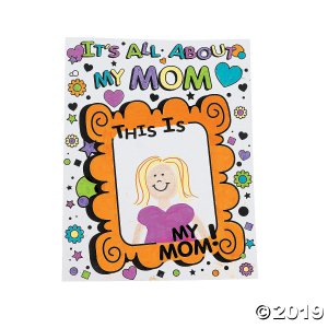 Color Your Own It's All About My Mom Giant Mother's Day Cards (Per Dozen)