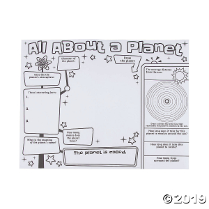 Color Your Own All About a Planet Posters (30 Piece(s))