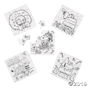 Color Your Own Peanuts® Christmas Puzzles (50 Piece(s))