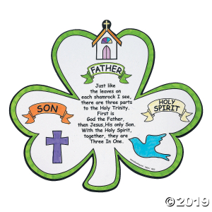 Color Your Own Shamrock Trinity Cutouts (Per Dozen)