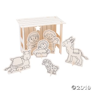 Color Your Own Nativity Stable Sets (6 Piece(s))