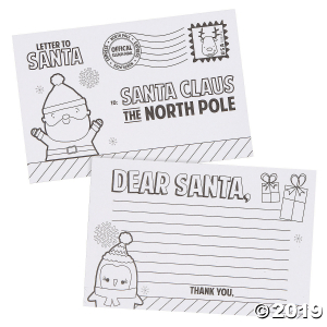 Color Your Own Letter to Santa Postcards (24 Piece(s))