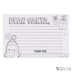 Color Your Own Letter to Santa Postcards (24 Piece(s))