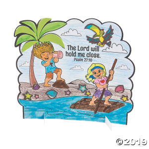 Color Your Own Island VBS Psalm 27:10 Stand-Up Craft Kit (1 Unit(s))