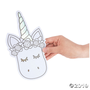 Color Your Own Jumbo Unicorn Cutouts (Per Dozen)
