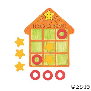 Color Your Own Nativity Tic-Tac-Toe Games (Per Dozen)