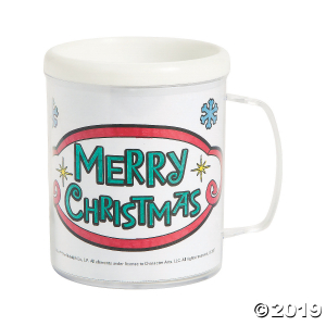 Color Your Own Rudolph the Red-Nosed Reindeer® Plastic Mugs (Per Dozen)