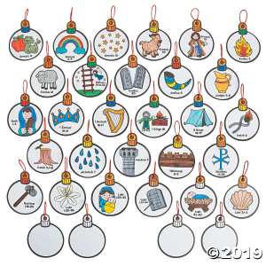 Color Your Own Jesse Tree Ornaments (32 Piece(s))