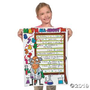 Color Your Own Math All About Me Posters (30 Piece(s))