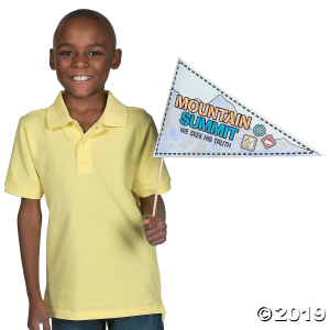 Color Your Own Mountain Summit Pennant Flags (Per Dozen)