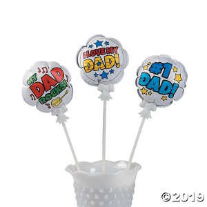 Color Your Own Self-Inflating Father's Day Mylar Balloons (Per Dozen)