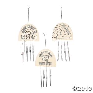 Color Your Own Religious Easter Wind Chimes (Per Dozen)