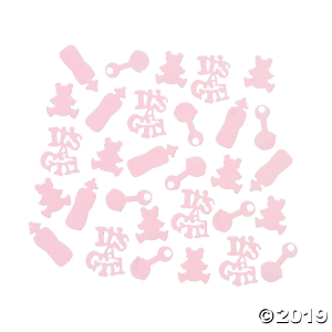 It's A Girl Pink Baby Shower Confetti (2 oz(s))