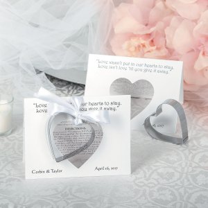 Personalized Wedding Cookie Cutters with Card (Per Dozen)