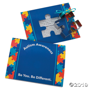 Autism Awareness Puzzle Cookie Cutters with Card (Per Dozen)