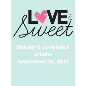 Personalized Love Is Sweet Lip Covers (Per Dozen)