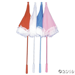 White Ruffle Parasol (1 Piece(s))