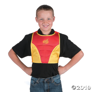 Superhero Red & Yellow Chest Plate Costume (1 Piece(s))