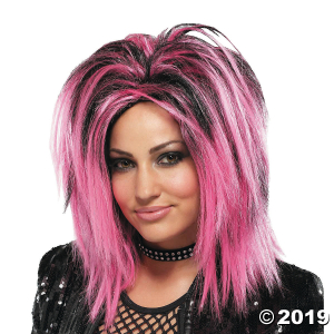 Pink Rock Longer Wig (1 Piece(s))
