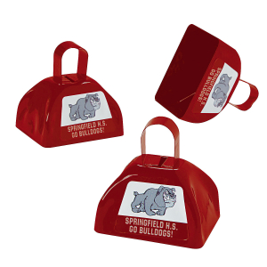 Burgundy Team Spirit Custom Photo Cowbells (Per Dozen)