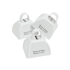 Personalized White Cowbells (Per Dozen)