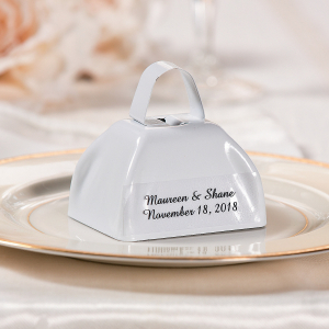 Personalized White Cowbells (Per Dozen)