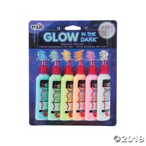 1.25-oz. Tulip® Glow-in-the-Dark® Assorted Colors Dimensional Fabric Paint - Set of 6 (1 Set(s))