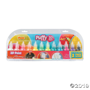 1-oz. Tulip® 12 Pc. Neon Puffy® Assorted Colors - 3D Paint - Set of 12 (1 Set(s))