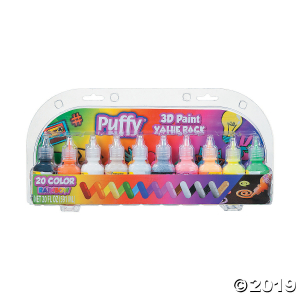 1-Oz. Tulip® Rainbow Puffy® Assorted Colors 3D Paint - Set of 20 (20 Piece(s))