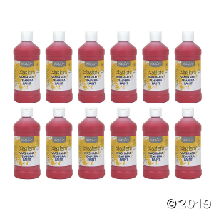 Handy Art® Little Masters Washable Tempera Paint, 16 oz, Red, Pack of 12 (12 Piece(s))