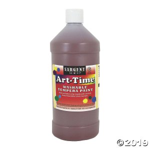 Sargent Art® Art-Time® Washable Tempera Paint, 32 oz, Brown, Pack of 6 (6 Piece(s))