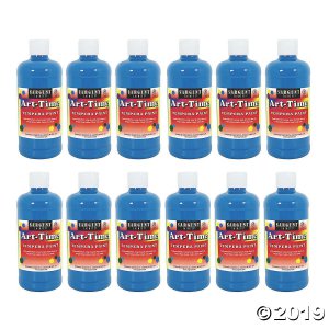 Sargent Art® Art-Time® Tempera Paint, 16 oz, Turquoise Blue, Pack of 12 (12 Piece(s))