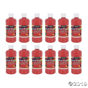 Sargent Art® Art-Time® Washable Tempera Paint, 16 oz, Red, Pack of 12 (12 Piece(s))