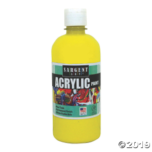 Sargent Art® Acrylic Paint Squeeze Bottle, 16 oz, Yellow, Pack of 3 (3 Piece(s))