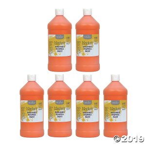 Handy Art® Little Masters Washable Tempera Paint, 32 oz, Orange, Pack of 6 (6 Piece(s))