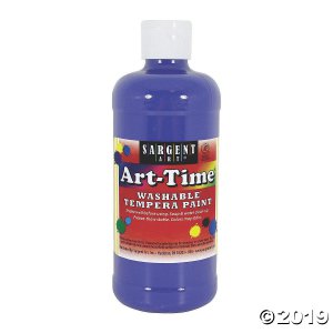 Sargent Art® Art-Time® Washable Tempera Paint, 16 oz, Blue, Pack of 12 (12 Piece(s))