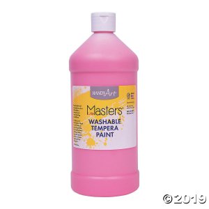 Handy Art® Little Masters Washable Tempera Paint, 32 oz, Pink, Pack of 6 (6 Piece(s))