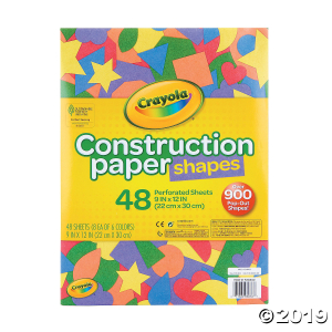 Crayola® Assorted Colors 9" x 12" Construction Paper Shapes - 48 Sheets (48 Piece(s))